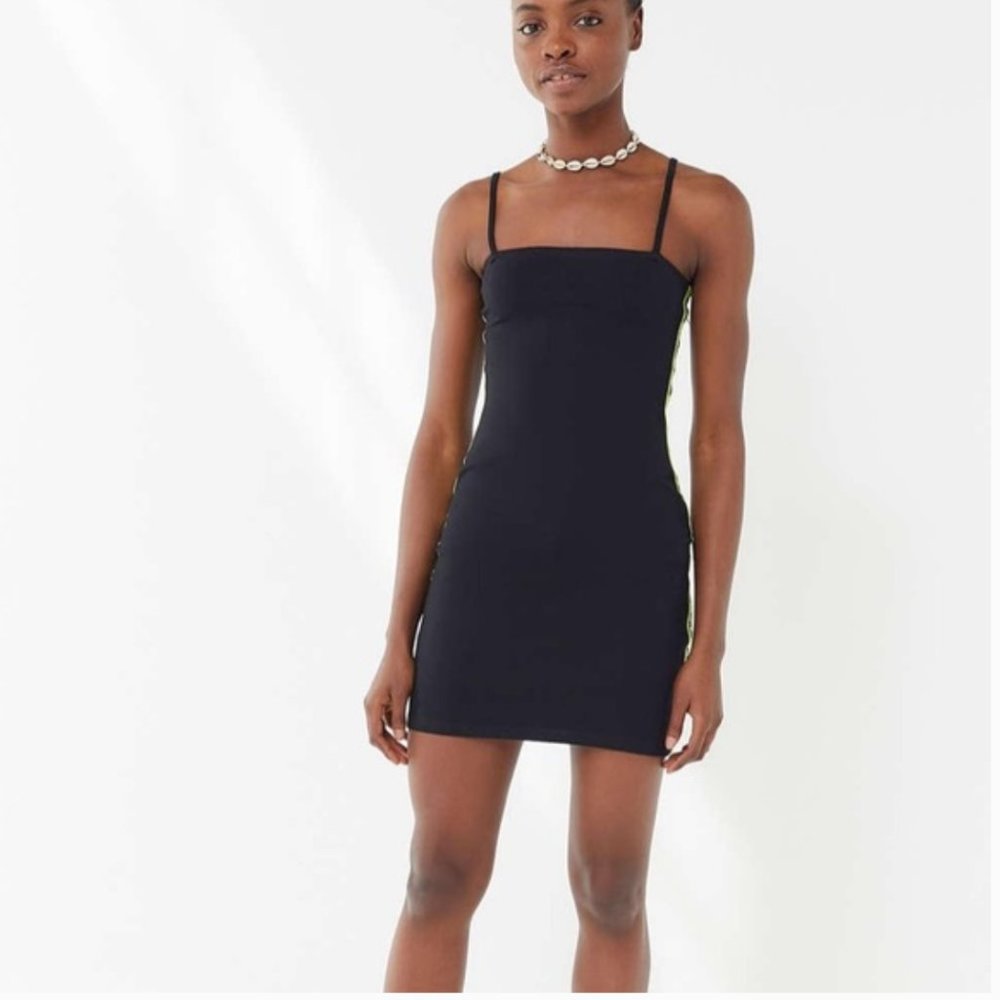 FILA UO BLACK & GREEN SIDE TAPE BODY CON DRESS - Picture 3 of 11